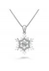 Snowflake Shape Pendant Moissanite Diamond Necklace