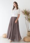 Timeless Favorite Chiffon Maxi Skirt in Taupe