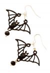 Gothic Hollow Out Bat Earrings