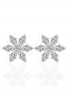 Snowflake Full Moissanite Diamond Earrings