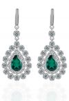 Raindrop Emerald Gem Earrings