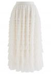 Swan Cloud Midi Skirt in Cream