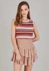 Multicolor Stripe Sleeveless Knit Top