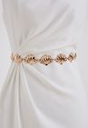 Sleeky Golden Seashell Chain Belt