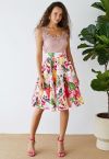 Summer Scents Flare Midi Skirt