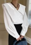 Asymmetric Flap Collar Shirt