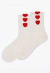 Smiling Face Heart Cotton Crew Socks