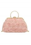 Elegant Rose Petal Clutch in Pink