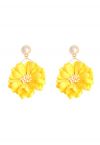 Captivating Blossom Pearl Earrings in Yellow