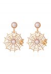 Spider Web Pearl Earrings