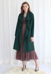 Free Myself Open Front Wool-Blend Coat in Emerald