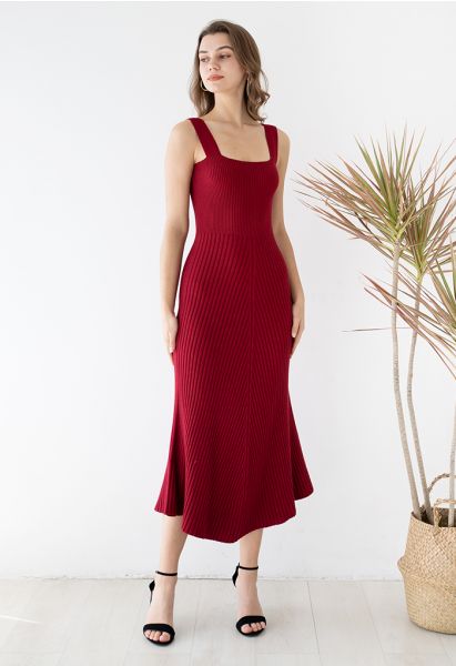 Colleen Lopez Collared Ribbed Knit Dress - 20819671