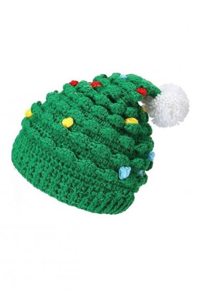 Colorful Pom-Pom Beanie Hat