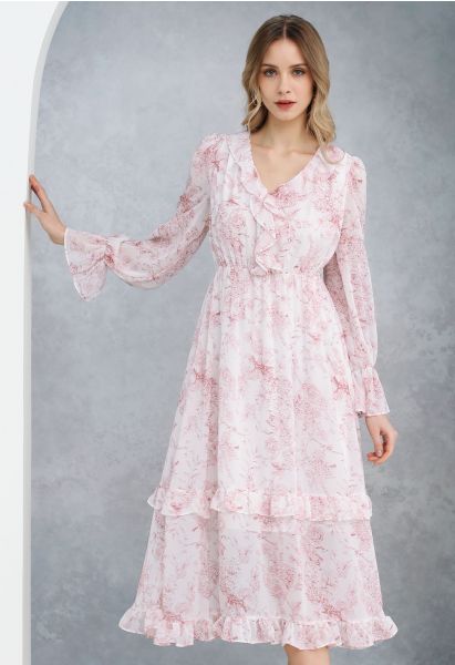 Such A Delight Blue Lace Maxi – Pink Lily