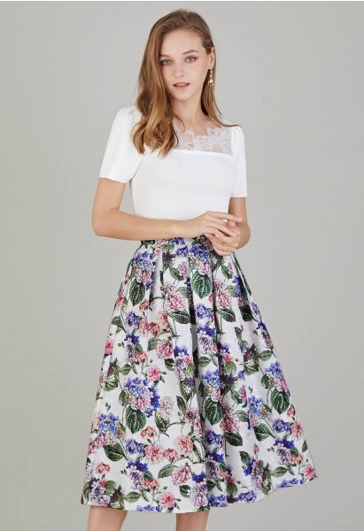 QENGING Summer Skirts for Women Flare Solid Skirt Strap Ladies Floral  Skirts Mesh High Waist Skirt Pleated Skirt Deals