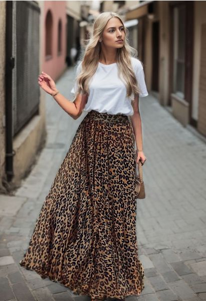Chicwish Tan Black Butterfly Long Skirt - $13 (35% Off Retail) - From