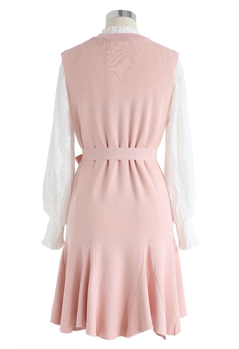 lacy pink dress