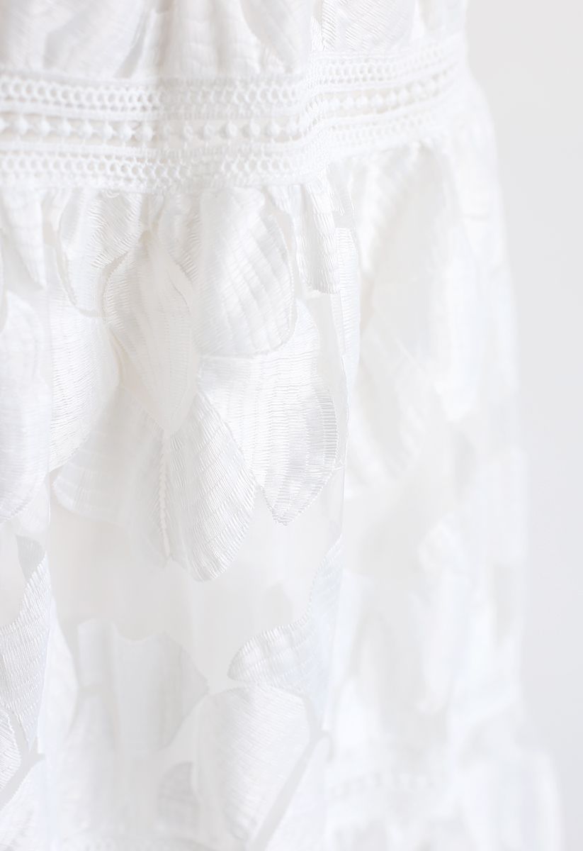 Blossom Embroidered Organza Skirt in White - Retro, Indie and Unique ...