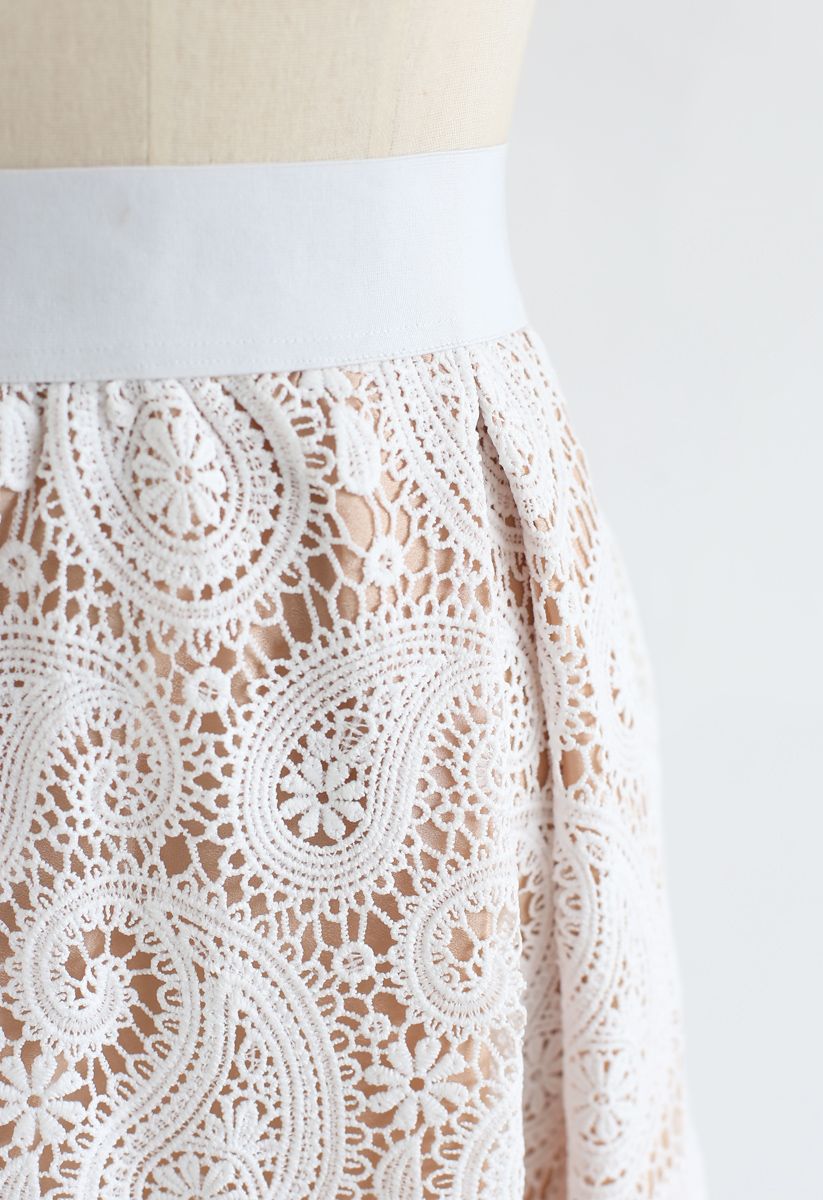 Full Crochet A-Line Midi Skirt - Retro, Indie and Unique Fashion