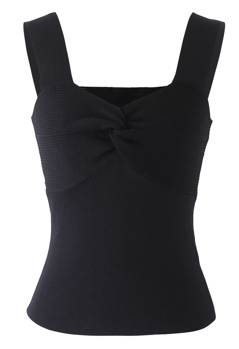 Twisted Cami Top Black
