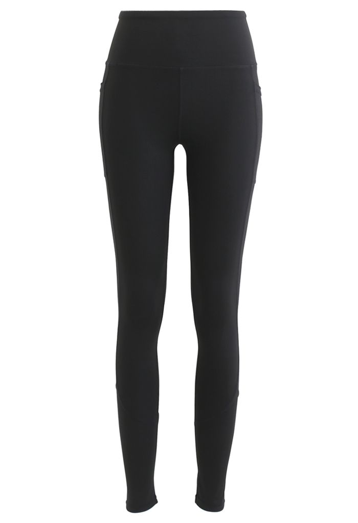 Athletic Work Women's Full Length High Rise Performance Leggings with Curvy  Side Seam Pockets (Small, Black Soot) at  Women's Clothing store