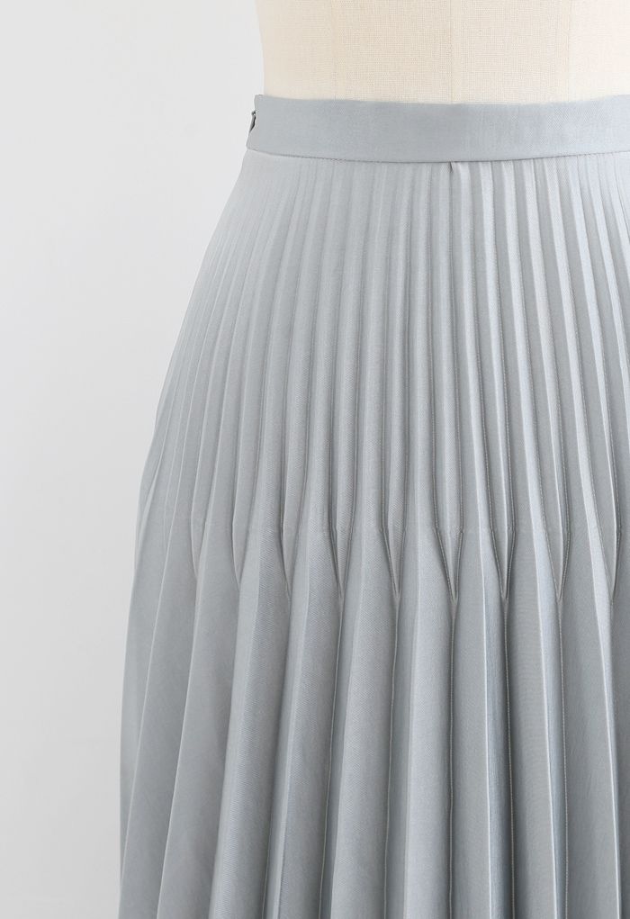 High-Waisted Full Pleated Maxi Skirt in Mint - Retro, Indie and Unique ...