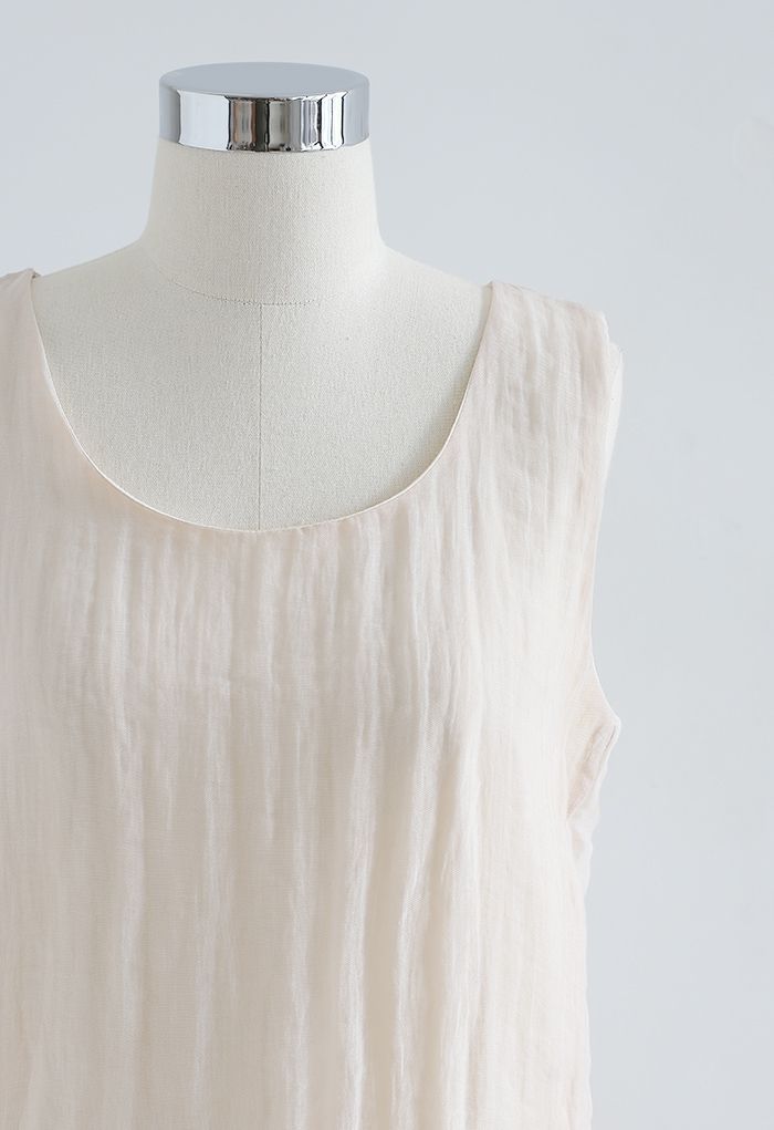 Lightsome Mesh Tank Top in Cream