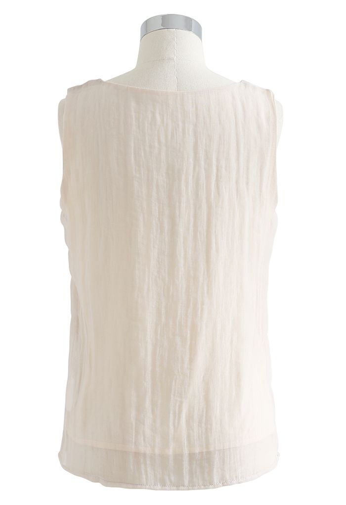 Lightsome Mesh Tank Top in Cream