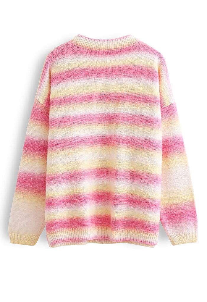 Oversize Color Block Knit Sweater