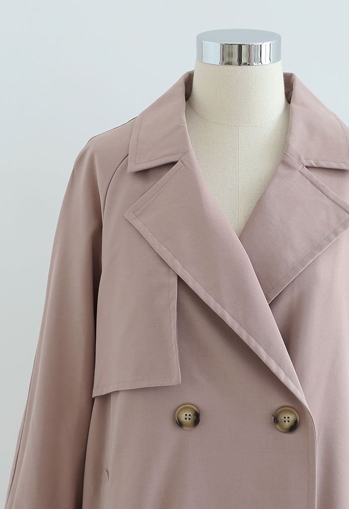 Storm Flap Double-Breasted Belted Trench Coat in Purple - Retro, Indie and  Unique Fashion