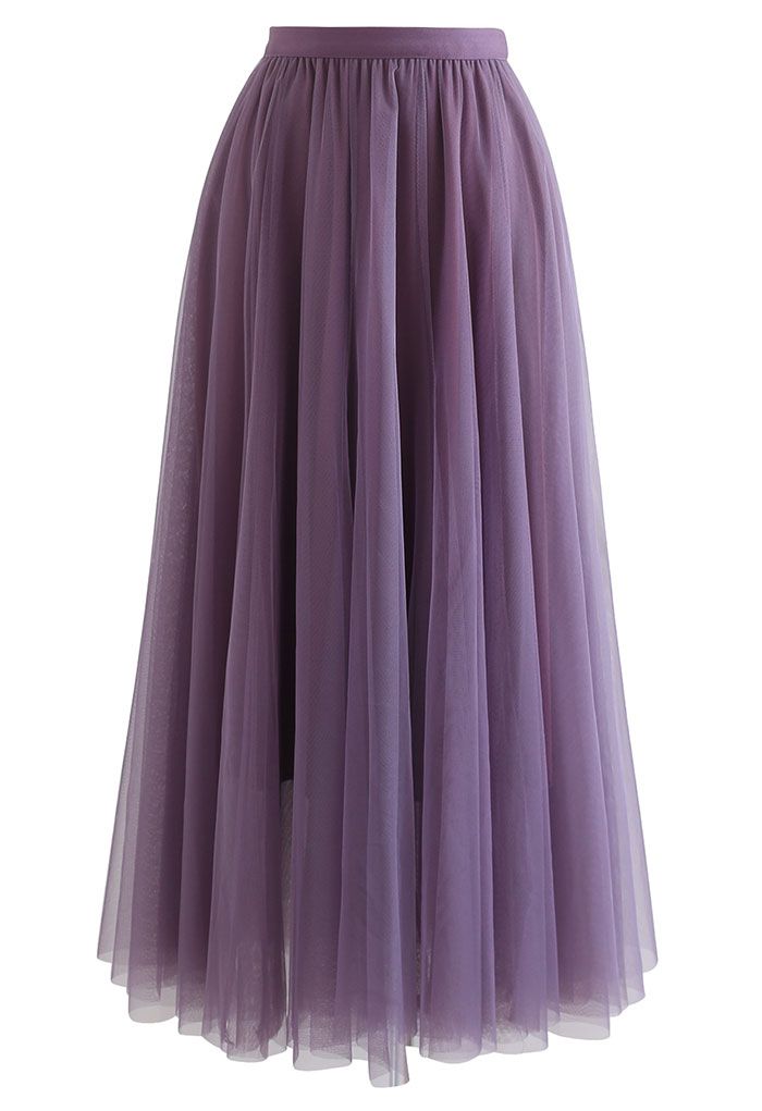 My Secret Garden Tulle Maxi Skirt in Purple - Retro, Indie and Unique ...