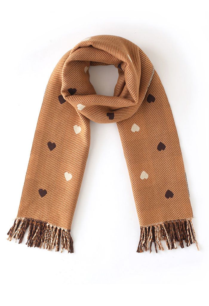 Lovely Heart Check Print Scarf - Retro, Indie and Unique Fashion
