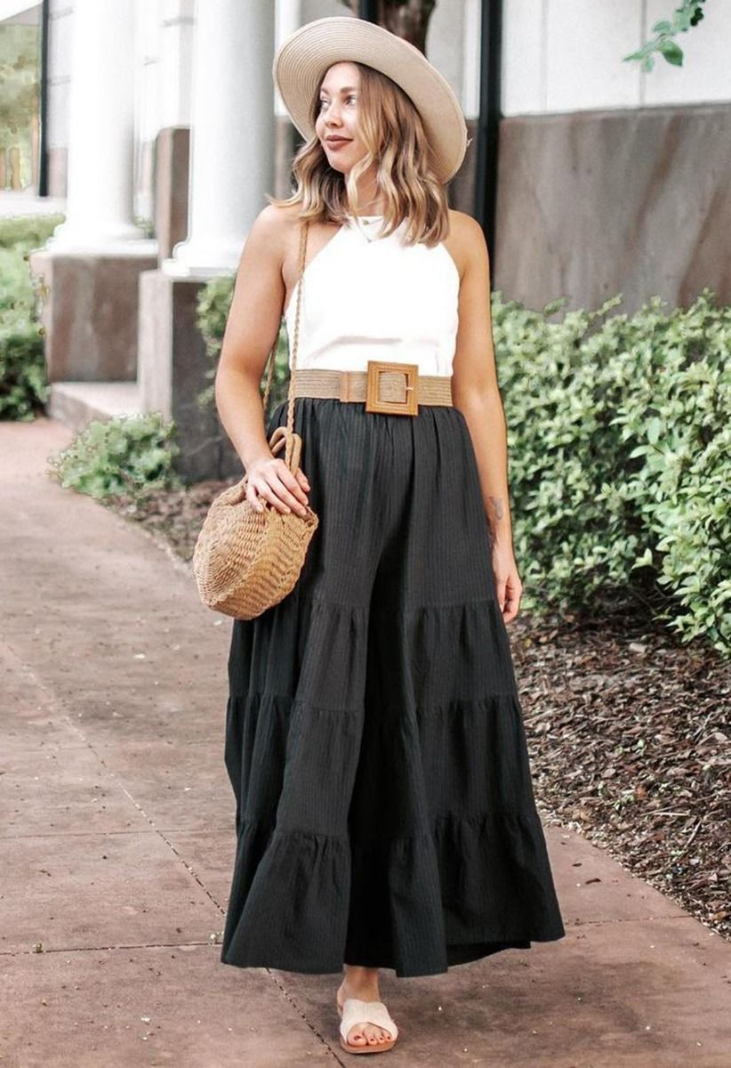Sunny Days Wide-Leg Pants in Black - Retro, Indie and Unique Fashion