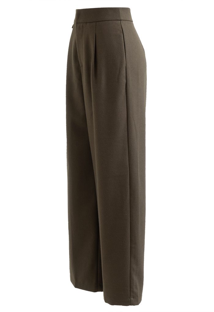 Soft Touch Straight-Leg Pants in Army Green - Retro, Indie and Unique ...