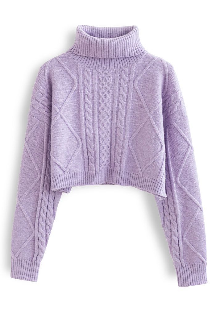 Turtleneck Cropped Sweater
