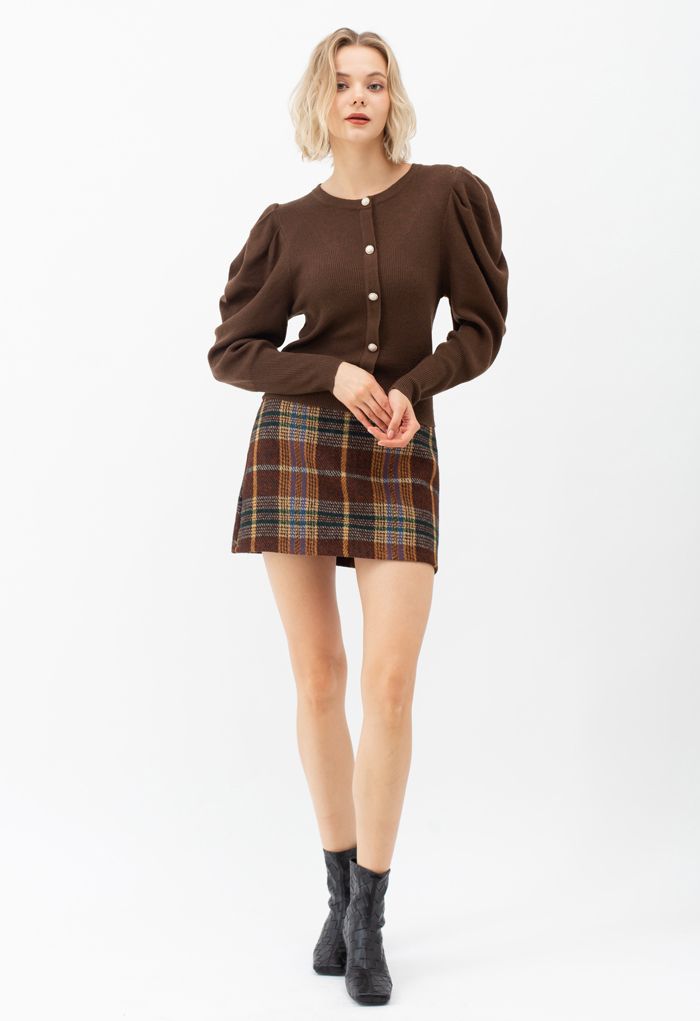 F/W 2004 Wool Checkered Skirt, Authentic & Vintage