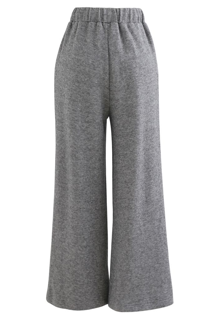 Soft Touch Drawstring Knit Pants in Grey - Retro, Indie and Unique Fashion