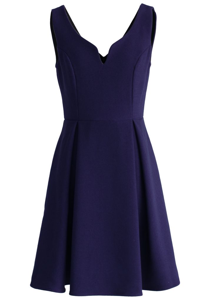 Glamorous V-neck Dress in Purple - Retro, Indie and Unique Fashion