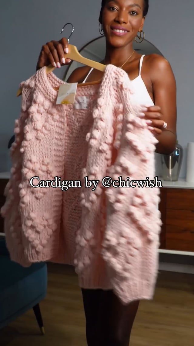 Knit Your Love Cardigan in Pink