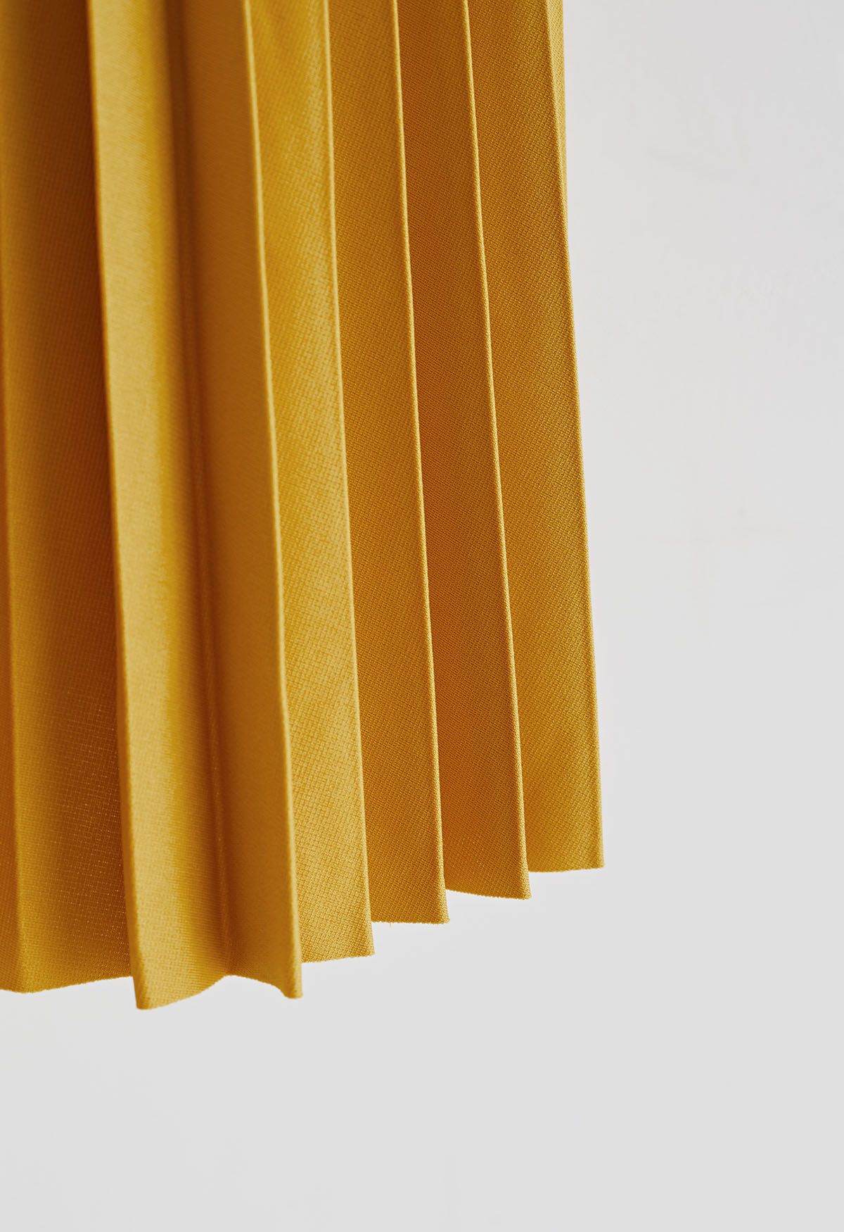 Simplicity Pleated Midi Skirt in Mustard