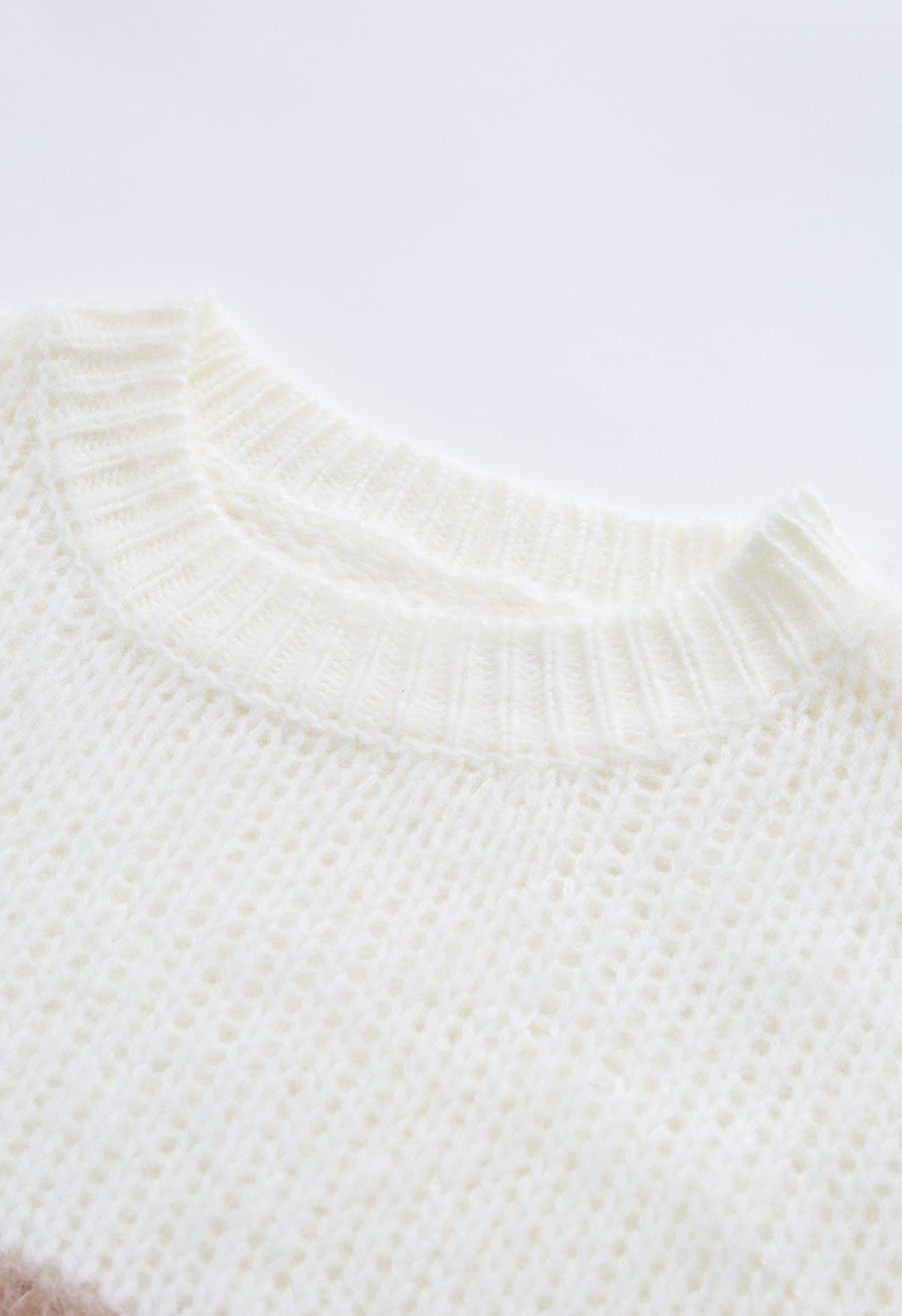 Multi-Striped Fuzzy Knit Crop Sweater