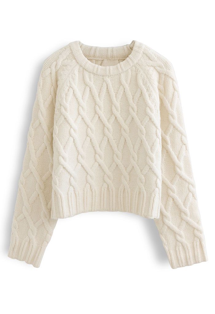 Fence Knit Pullover Sweater in Ivory - Retro, Indie and Unique Fashion