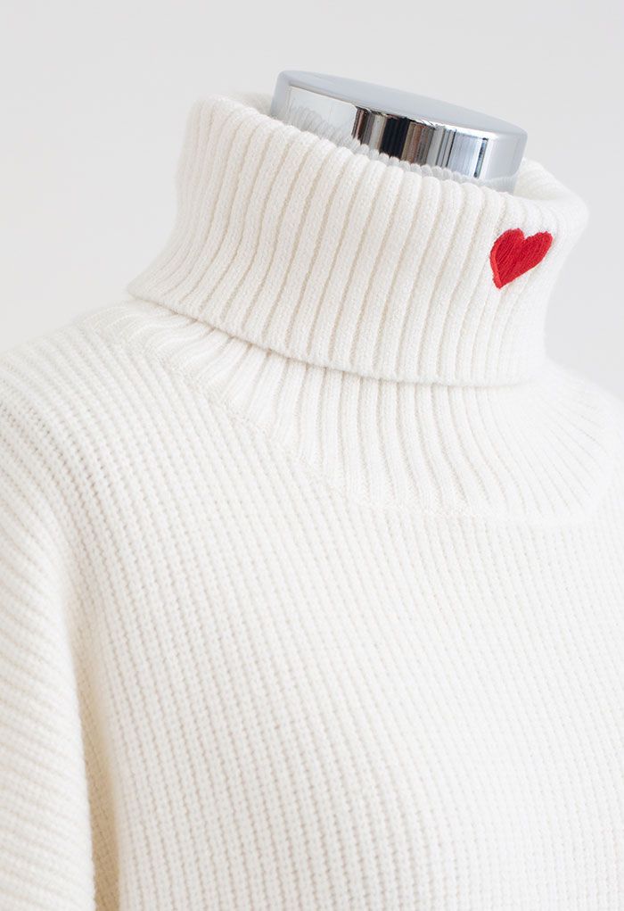 Intarsia Heart Turtle Neck - Ready-to-Wear 1A9GRC