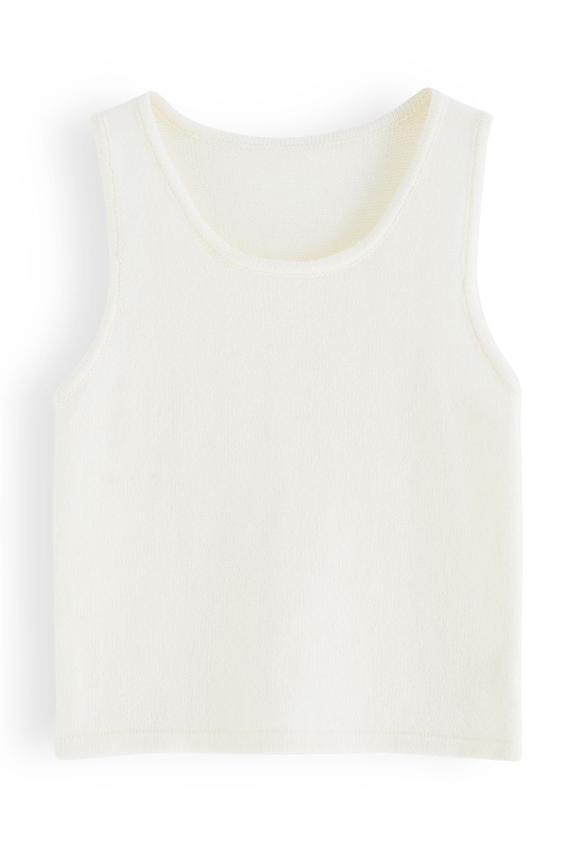 Contrast V Neck Tank Top in Black/ White