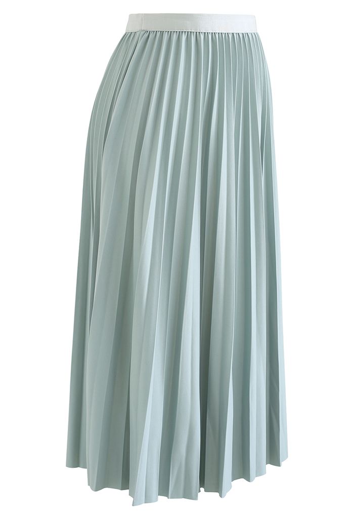 Simplicity Pleated Midi Skirt in Light Blue - Retro, Indie and Unique ...