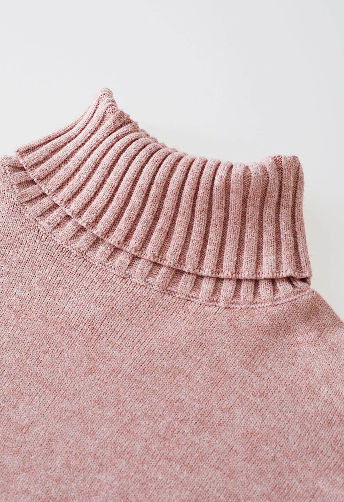 Turtleneck Hi-Lo Sweater and Knit Pants Set in Pink - Retro, Indie and ...