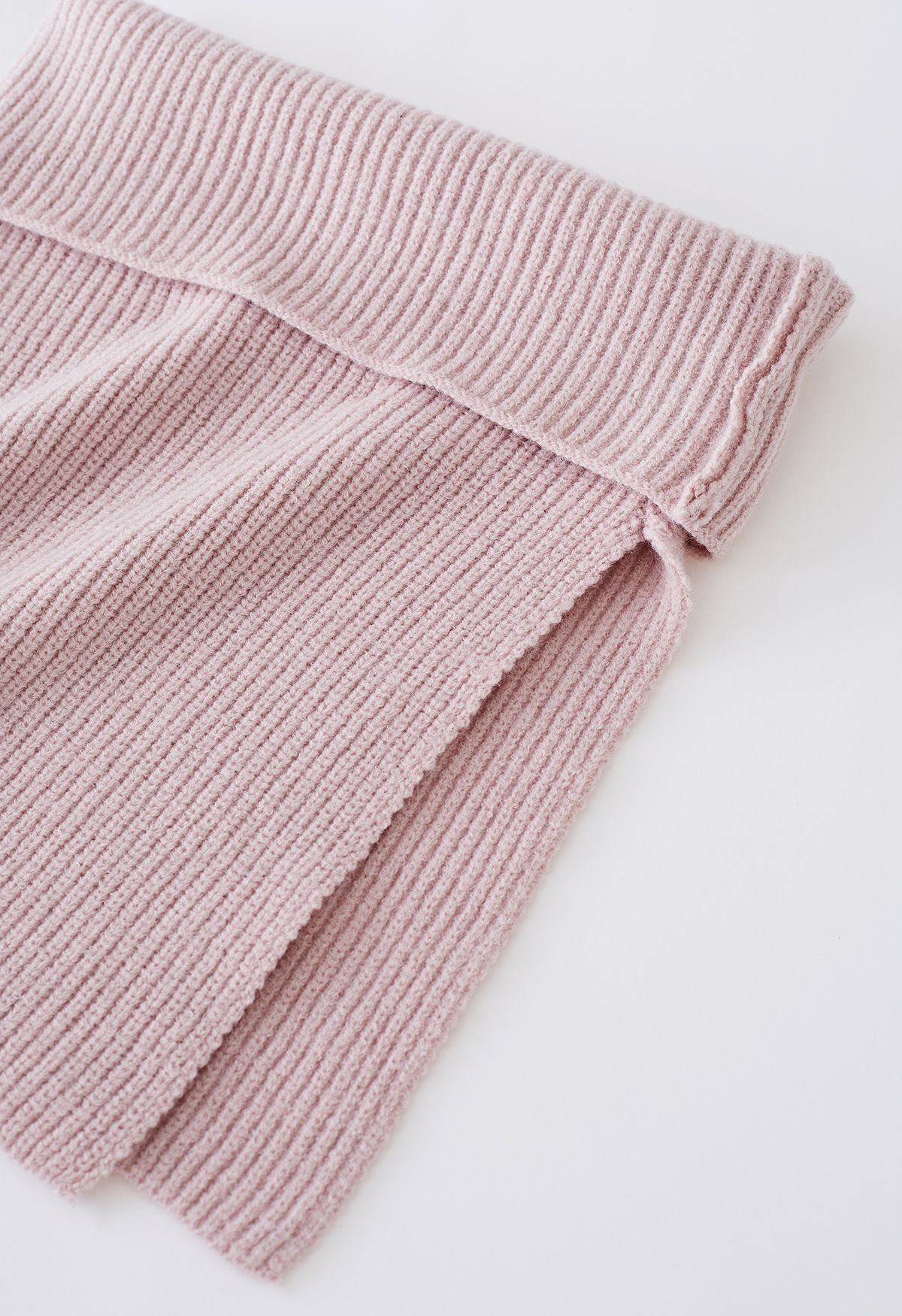 Louis Vuitton Dusty Pink Mohair Rib Knit Tapered Waist Sweater XS