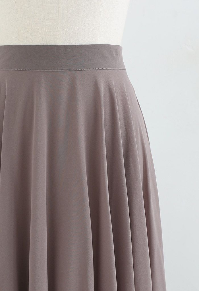 Timeless Favorite Chiffon Maxi Skirt in Taupe - Retro, Indie and Unique ...