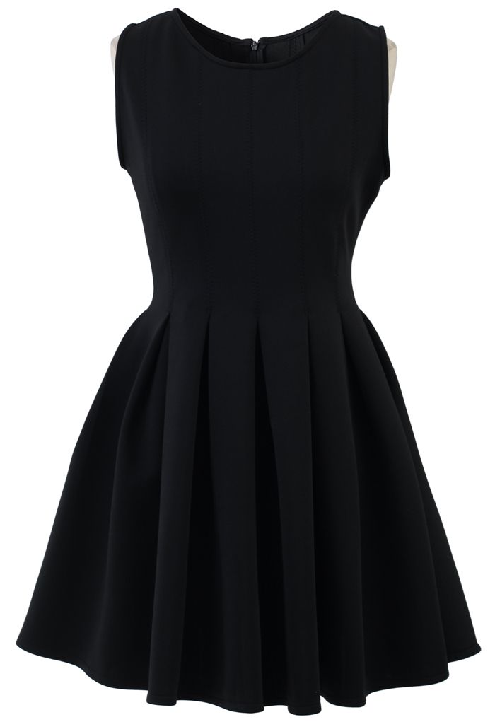 Favored Sleeveless Skater Dress in Black - Retro, Indie and Unique Fashion