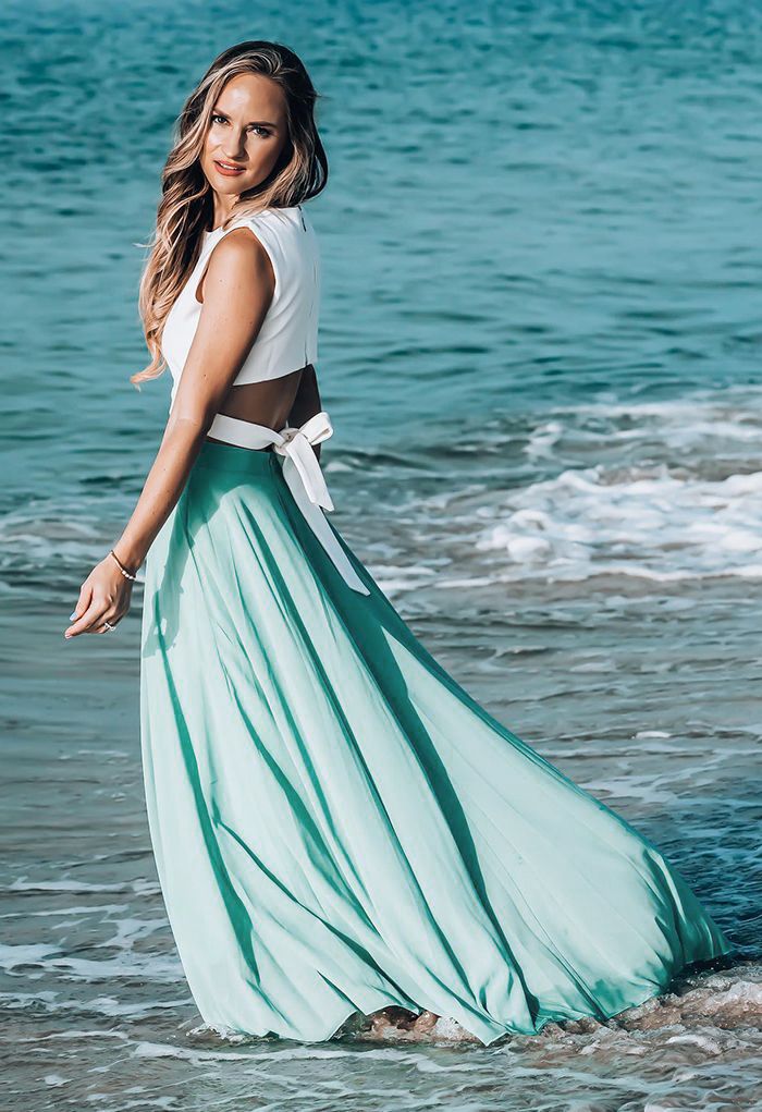 Timeless Favorite Chiffon Maxi Skirt in Mint - Retro, Indie and Unique  Fashion